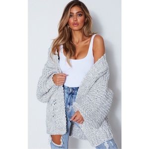 White fox grey over sized sweater